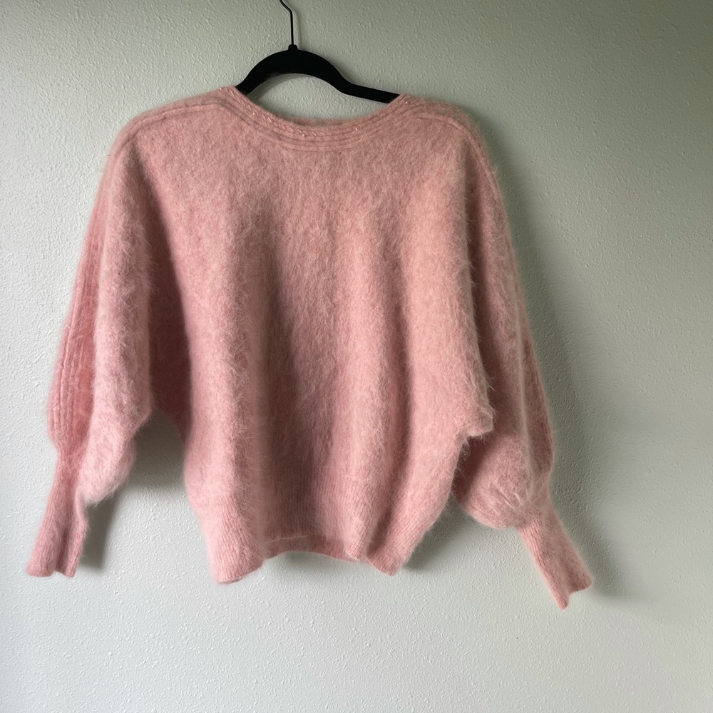 Vintage pink angora sweater